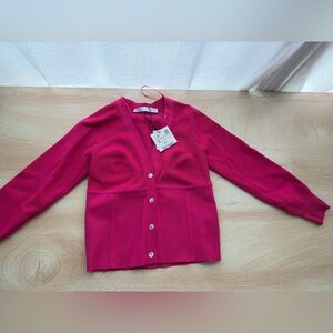 Zara Fuchsia Knit Cardigan